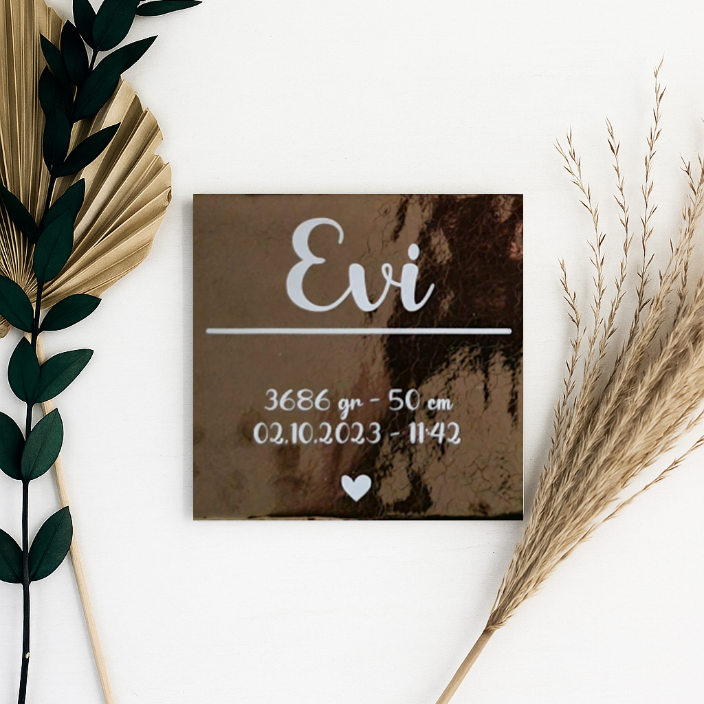 Tegeltje met tekst | Gepersonaliseerde geboorte tegel