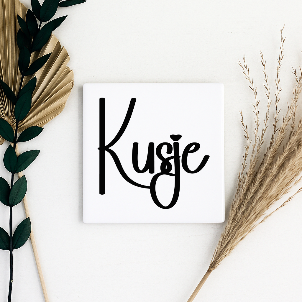 Tegeltje met tekst | Kusje