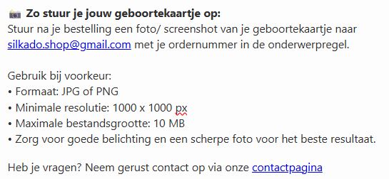 Tegeltje met tekst | Geboortekaart tegel