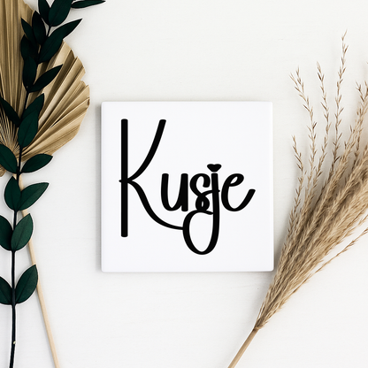 Tegeltje met tekst | Kusje